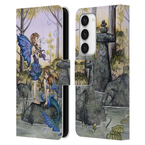 Amy Brown Folklore Cousins Leather Book Wallet Case Cover For Samsung Galaxy S23 5G