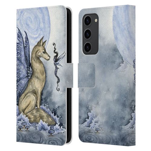 Amy Brown Folklore Wolf Moon Leather Book Wallet Case Cover For Samsung Galaxy S23+ 5G