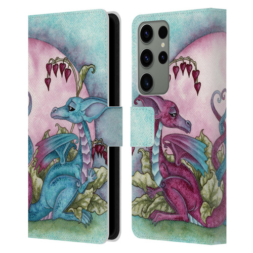 Amy Brown Folklore Love Dragons Leather Book Wallet Case Cover For Samsung Galaxy S23 Ultra 5G