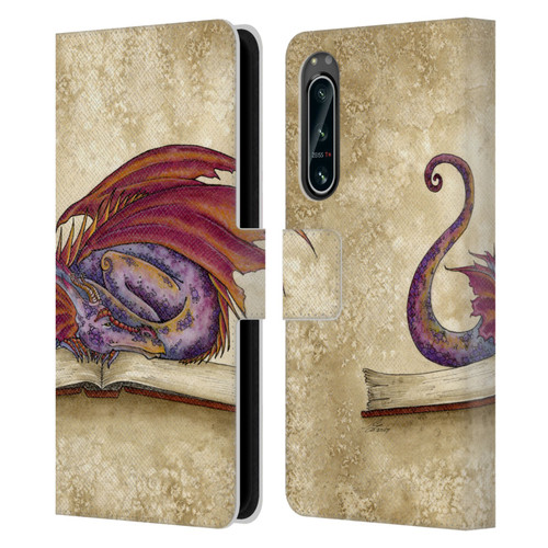 Amy Brown Folklore Bookworm 2 Leather Book Wallet Case Cover For Sony Xperia 5 IV