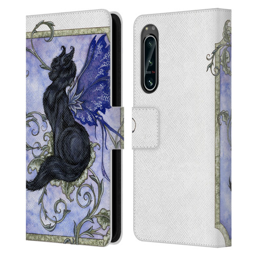Amy Brown Folklore Fairy Cat Leather Book Wallet Case Cover For Sony Xperia 5 IV