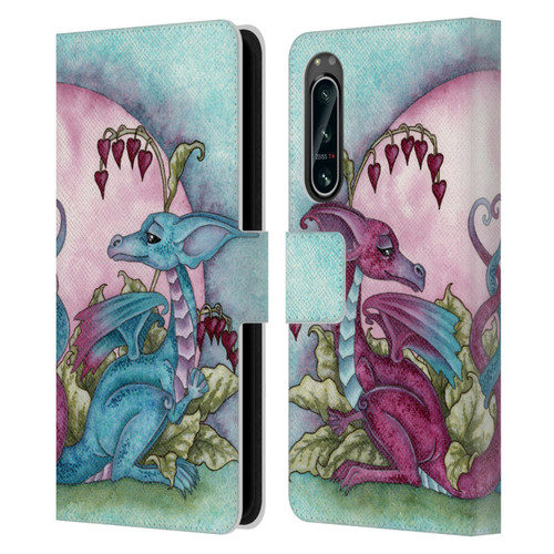 Amy Brown Folklore Love Dragons Leather Book Wallet Case Cover For Sony Xperia 5 IV