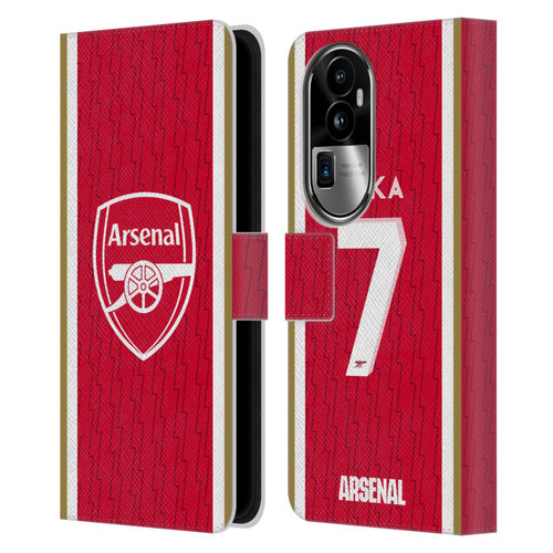 Arsenal FC 2023/24 Players Home Kit Bukayo Saka Leather Book Wallet Case Cover For OPPO Reno10 Pro+