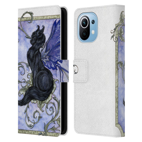 Amy Brown Folklore Fairy Cat Leather Book Wallet Case Cover For Xiaomi Mi 11