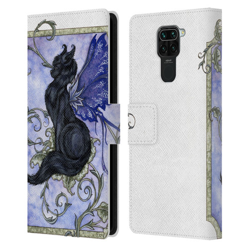 Amy Brown Folklore Fairy Cat Leather Book Wallet Case Cover For Xiaomi Redmi Note 9 / Redmi 10X 4G