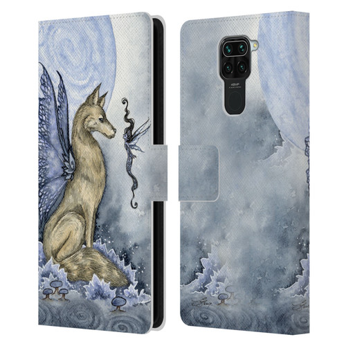 Amy Brown Folklore Wolf Moon Leather Book Wallet Case Cover For Xiaomi Redmi Note 9 / Redmi 10X 4G