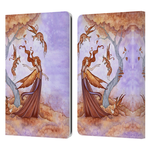 Amy Brown Lovely Fairies Autumn Companion Leather Book Wallet Case Cover For Amazon Kindle Paperwhite 1 / 2 / 3