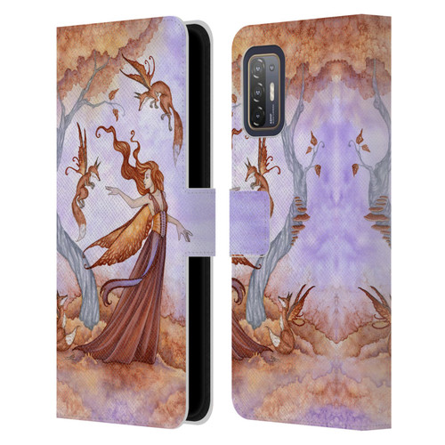 Amy Brown Lovely Fairies Autumn Companion Leather Book Wallet Case Cover For HTC Desire 21 Pro 5G