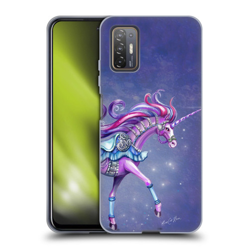 Rose Khan Unicorns Purple Carousel Horse Soft Gel Case for HTC Desire 21 Pro 5G