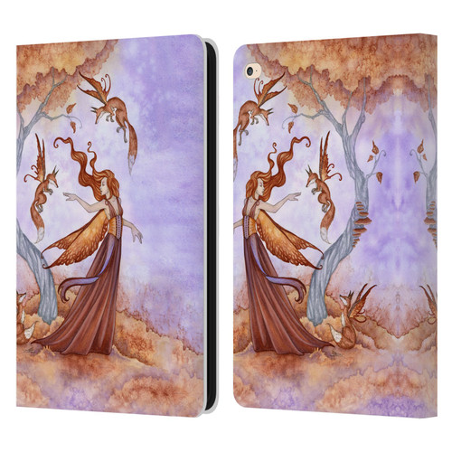 Amy Brown Lovely Fairies Autumn Companion Leather Book Wallet Case Cover For Apple iPad Air 2 (2014)