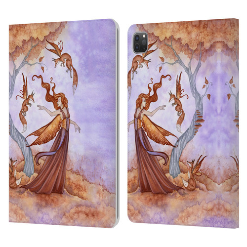 Amy Brown Lovely Fairies Autumn Companion Leather Book Wallet Case Cover For Apple iPad Pro 11 2020 / 2021 / 2022