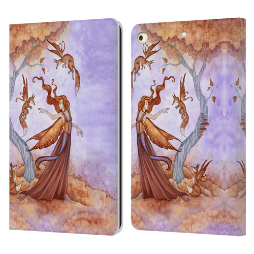 Amy Brown Lovely Fairies Autumn Companion Leather Book Wallet Case Cover For Apple iPad 9.7 2017 / iPad 9.7 2018