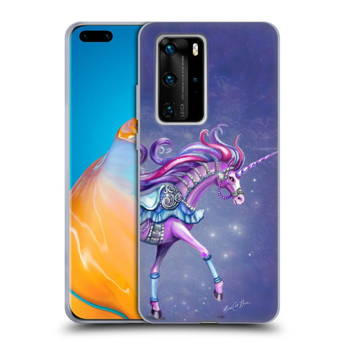 Rose Khan Unicorns Purple Carousel Horse Soft Gel Case for Huawei P40 Pro / P40 Pro Plus 5G