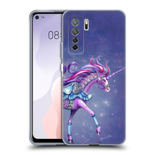 Rose Khan Unicorns Purple Carousel Horse Soft Gel Case for Huawei Nova 7 SE/P40 Lite 5G