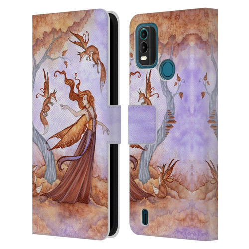 Amy Brown Lovely Fairies Autumn Companion Leather Book Wallet Case Cover For Nokia G11 Plus