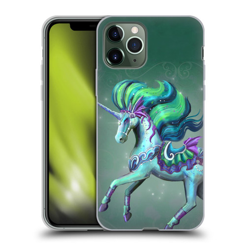 Rose Khan Unicorns Sea Green Soft Gel Case for Apple iPhone 11 Pro