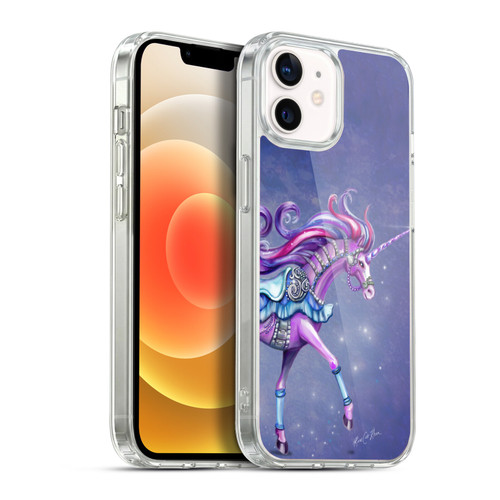 Rose Khan Unicorns Purple Carousel Horse Soft Gel Case for Apple iPhone 12 / iPhone 12 Pro & MagSafe