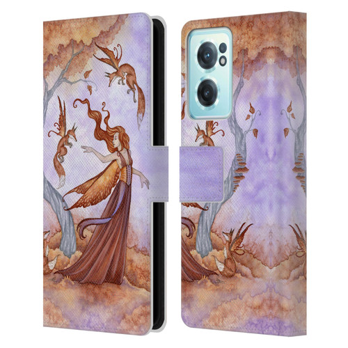 Amy Brown Lovely Fairies Autumn Companion Leather Book Wallet Case Cover For OnePlus Nord CE 2 5G