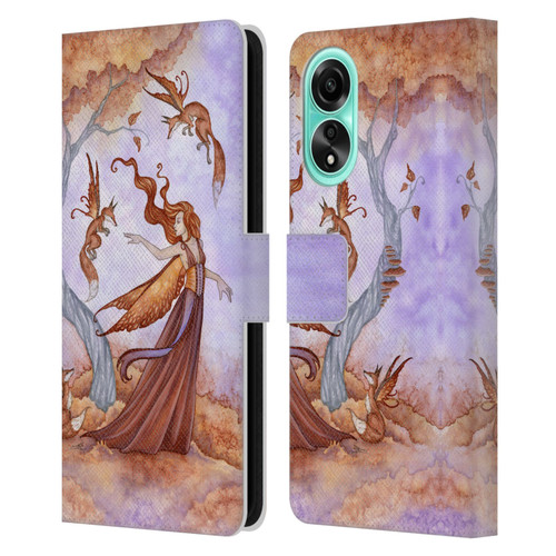 Amy Brown Lovely Fairies Autumn Companion Leather Book Wallet Case Cover For OPPO A78 4G