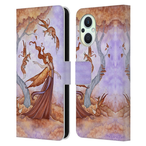 Amy Brown Lovely Fairies Autumn Companion Leather Book Wallet Case Cover For OPPO Reno8 Lite