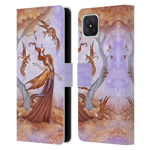 Amy Brown Lovely Fairies Autumn Companion Leather Book Wallet Case Cover For OPPO Reno4 Z 5G