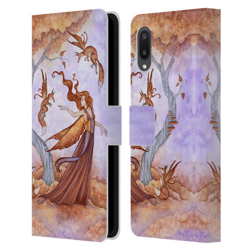 Amy Brown Lovely Fairies Autumn Companion Leather Book Wallet Case Cover For Samsung Galaxy A02/M02 (2021)