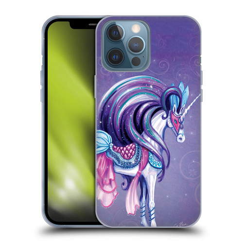 Rose Khan Unicorns White And Purple Soft Gel Case for Apple iPhone 13 Pro Max