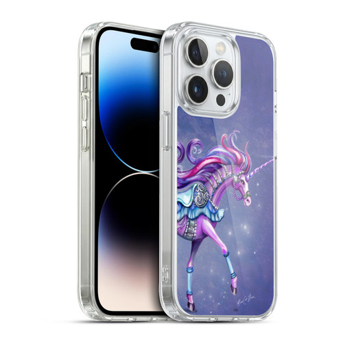 Rose Khan Unicorns Purple Carousel Horse Soft Gel Case for Apple iPhone 13 Pro & MagSafe