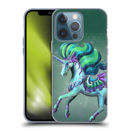 Rose Khan Unicorns Sea Green Soft Gel Case for Apple iPhone 13 Pro