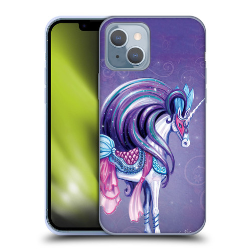 Rose Khan Unicorns White And Purple Soft Gel Case for Apple iPhone 14