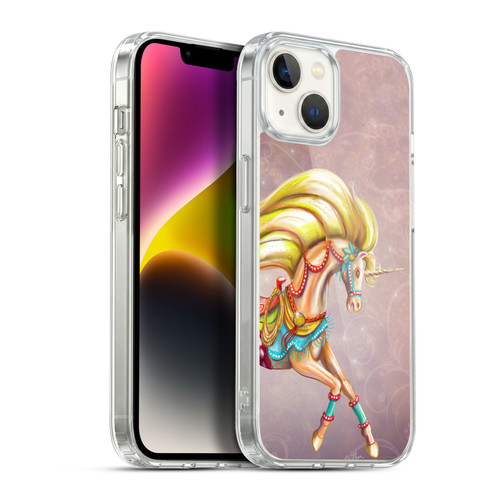 Rose Khan Unicorns Western Palomino Soft Gel Case for Apple iPhone 14 Plus & MagSafe