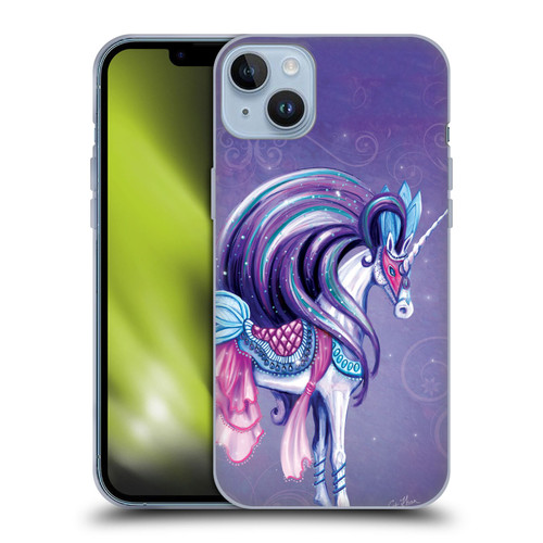 Rose Khan Unicorns White And Purple Soft Gel Case for Apple iPhone 14 Plus