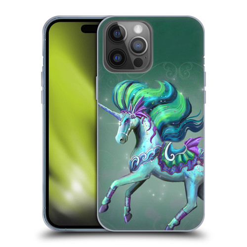 Rose Khan Unicorns Sea Green Soft Gel Case for Apple iPhone 14 Pro Max