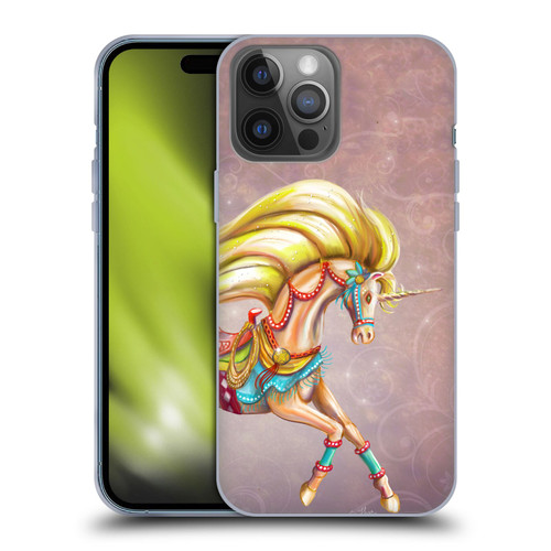 Rose Khan Unicorns Western Palomino Soft Gel Case for Apple iPhone 14 Pro Max