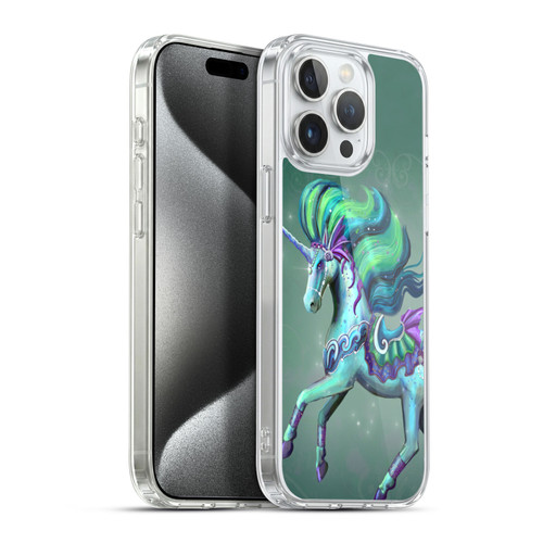Rose Khan Unicorns Sea Green Soft Gel Case for Apple iPhone 15 Pro Max & MagSafe