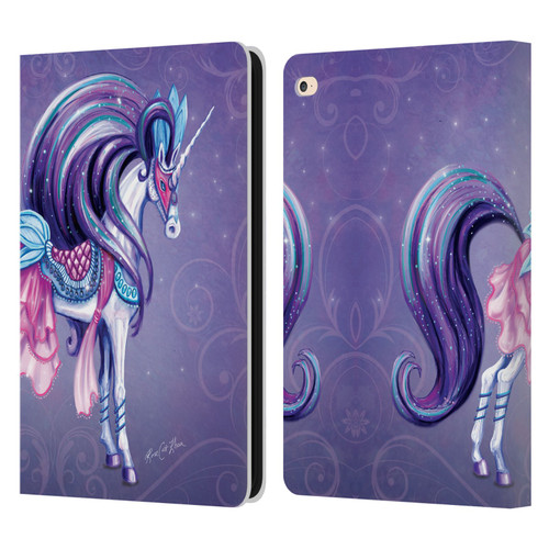 Rose Khan Unicorns White And Purple Leather Book Wallet Case Cover For Apple iPad Air 2 (2014)