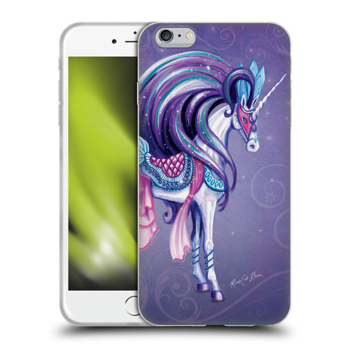 Rose Khan Unicorns White And Purple Soft Gel Case for Apple iPhone 6 Plus / iPhone 6s Plus