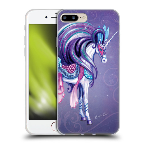 Rose Khan Unicorns White And Purple Soft Gel Case for Apple iPhone 7 Plus / iPhone 8 Plus