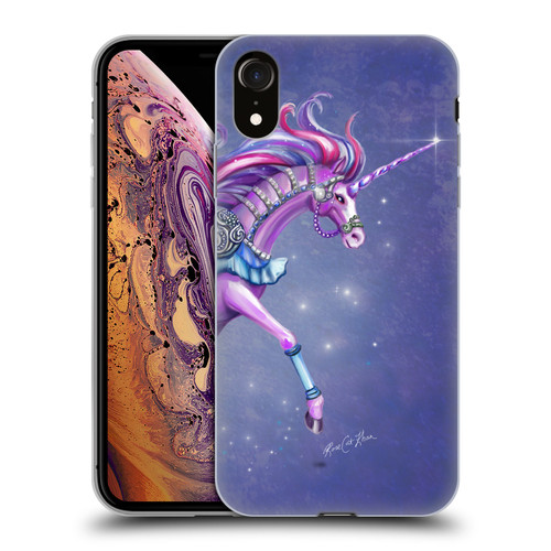 Rose Khan Unicorns Purple Carousel Horse Soft Gel Case for Apple iPhone XR
