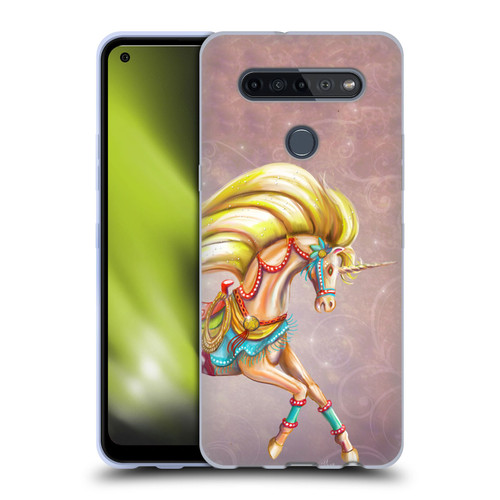 Rose Khan Unicorns Western Palomino Soft Gel Case for LG K51S