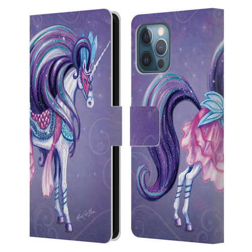 Rose Khan Unicorns White And Purple Leather Book Wallet Case Cover For Apple iPhone 12 Pro Max