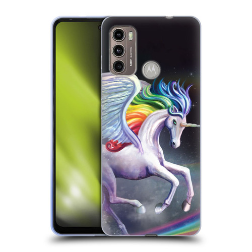 Rose Khan Unicorns Rainbow Dancer Soft Gel Case for Motorola Moto G60 / Moto G40 Fusion