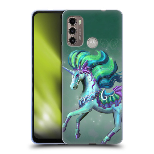 Rose Khan Unicorns Sea Green Soft Gel Case for Motorola Moto G60 / Moto G40 Fusion