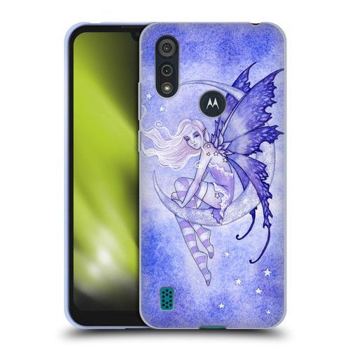 Amy Brown Elemental Fairies Moon Fairy Soft Gel Case for Motorola Moto E6s (2020)