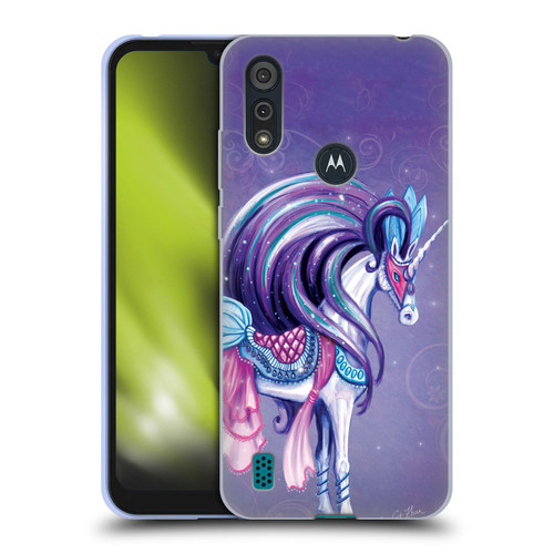 Rose Khan Unicorns White And Purple Soft Gel Case for Motorola Moto E6s (2020)
