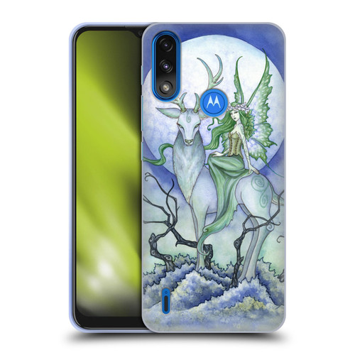 Amy Brown Elemental Fairies Midnight Fairy Soft Gel Case for Motorola Moto E7 Power / Moto E7i Power