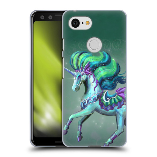 Rose Khan Unicorns Sea Green Soft Gel Case for Google Pixel 3