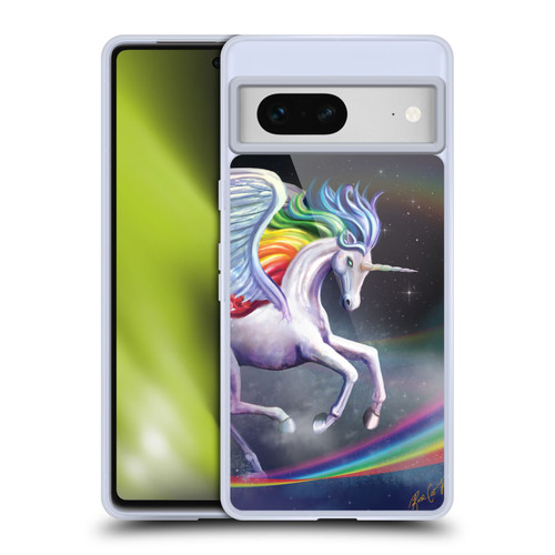 Rose Khan Unicorns Rainbow Dancer Soft Gel Case for Google Pixel 7