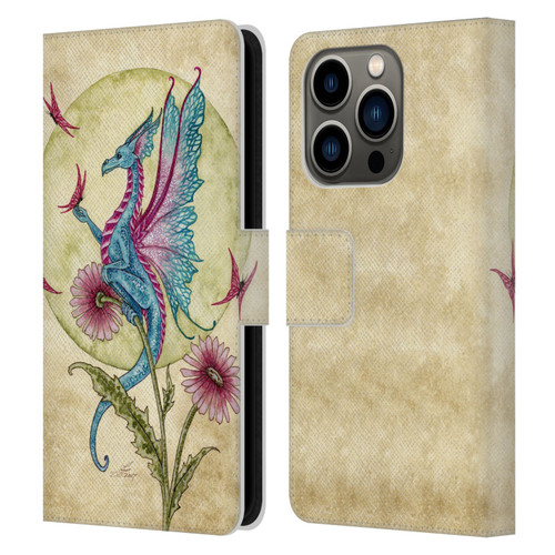 Amy Brown Mythical Butterfly Daydream Leather Book Wallet Case Cover For Apple iPhone 14 Pro