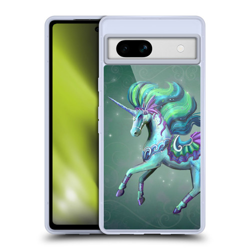 Rose Khan Unicorns Sea Green Soft Gel Case for Google Pixel 7a